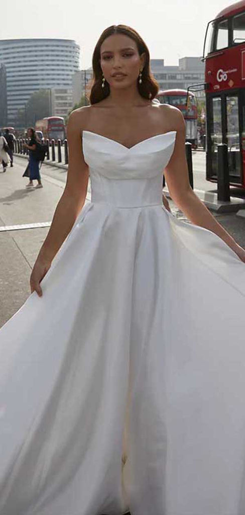 Elegant Sweetheart Sleeveless Popular Long Bridal Dress, Wedding Dresses, CPD171