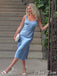 Simple Baby Blue Spaghetti Strap Tight Sleeveless Popular Short Homecoming Prom Dress, CPH308