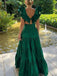 Sexy Green Sweetheart A-Line Off Shoulder Popular Maxi Long Party Prom Dresses, FM585