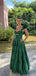 Sexy Green Sweetheart A-Line Off Shoulder Popular Maxi Long Party Prom Dresses, FM585