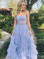 Elegant A-Line Sweetheart Spaghetti Straps Sequin Maxi Long Party Prom Dresses,Evening Gowns,FM103