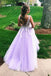 Gorgeous A-Line V Neck Spaghetti Straps Applique Lace Maxi Long Party Prom Dresses,Evening Gowns,FM106