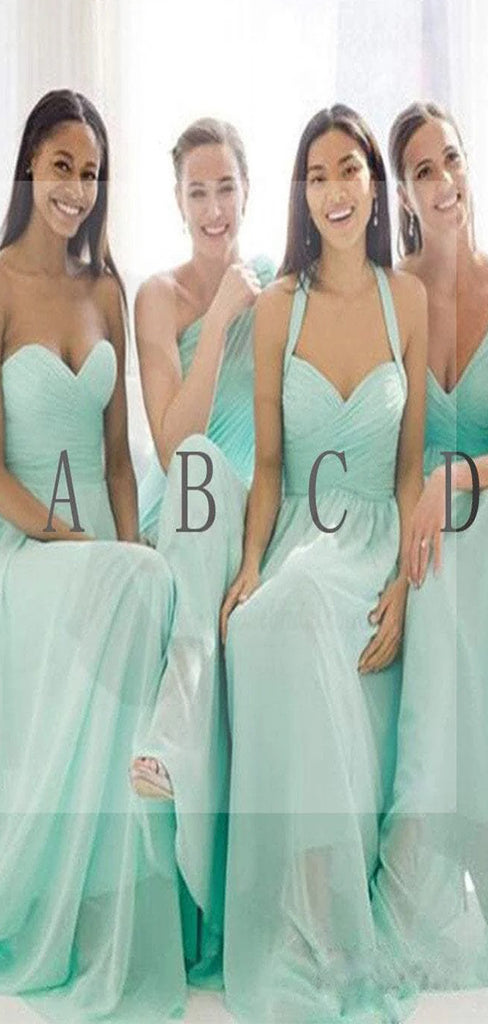 Elegant Sweetheart Off Shoulder A-Line Satin Dresses for Maid of Honor, Bridesmaid Dresses, CP397