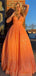 Gorgeous Orange Sweetheart&nbsp;A-Line&nbsp; Popular Maxi Long Party Prom Dresses, FM612