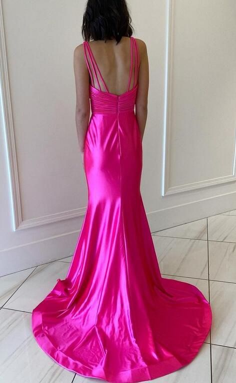 Charming Mermaid V Neck Sleeveless Maxi Long Party Prom Dresses,Evening Gowns,FM111