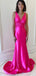 Charming Mermaid V Neck Sleeveless Maxi Long Party Prom Dresses,Evening Gowns,FM111