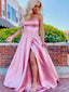 Elegant A-Line Side Slit Lace Up Maxi Long Party Prom Dresses,Evening Gowns,FM120