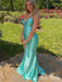 Gorgeous Blue Halter Strap Mermaid Sleeveless Popular Maxi Long Party Prom Dresses, FM621