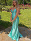 Gorgeous Blue Halter Strap Mermaid Sleeveless Popular Maxi Long Party Prom Dresses, FM621