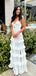 Elegant White Sweetheart A-Line Side Slit Sleeveless&nbsp;Popular Maxi Long Party Prom Dresses, FM617