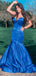 Sexy Blue Sweetheart&nbsp;Mermaid&nbsp; Sleeveless Popular Maxi Long Party Prom Dresses, FM624