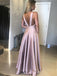 Elegant Purple V-neck A-Line Sleeveless&nbsp; Popular Maxi Long Party Prom Dresses, FM629