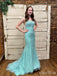 Gorgeous Mermaid Spaghetti Straps Lace Up Applique Maxi Long Party Prom Dresses,Evening Gowns,FM139