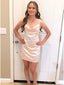 Simple Spaghetti Straps Sleeveless Popular Short Homecoming Prom Dress, CPH167