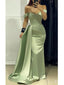 Sexy Green Mermaid Sweetheart Off Shoulder Maxi Long Party Prom Dresses, Evening Gowns, FM215