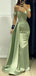 Sexy Green Mermaid Sweetheart Off Shoulder Maxi Long Party Prom Dresses, Evening Gowns, FM215