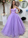 Gorgeous Lilac A-Line Sweetheart Sleeveless Maxi Long Party Prom Dresses, Evening Gowns, FM229