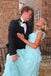 Elegant Light Blue A-Line Straps Sweetheart Maxi Long Party Prom Dresses, Evening Gowns, FM239