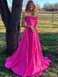 Elegant A-Line Spaghetti Straps Sleeveless Maxi Long Party Prom Dresses, Evening Gowns, FM242