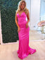 Sexy Mermaid Spaghetti Straps V Neck Sleeveless Lace Up Maxi Long Party Prom Dresses, Evening Gowns, FM249