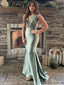 Elegant Mermaid V-Neck Long Dress, Evening Gowns, Formal Evening Gowns, Birthday Party, FM391