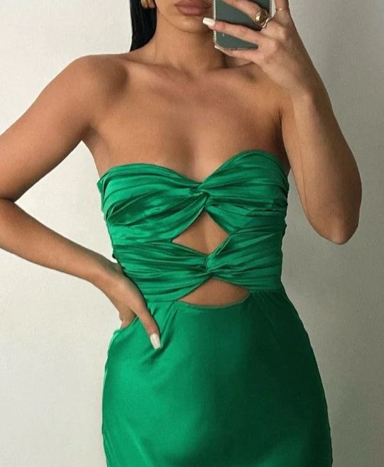 Unique Emerald Green Mermaid Sweetheart Strapless Sleeveless Maxi Party Prom Gowns,Evening Dresses,FM27