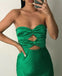 Unique Emerald Green Mermaid Sweetheart Strapless Sleeveless Maxi Party Prom Gowns,Evening Dresses,FM27