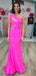 Unique Mermaid One Shoulder Sleeveless Maxi Long Party Prom Dresses, Evening Gowns, FM277