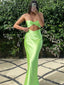 Sexy Green Mermaid Sweetheart Halter Maxi Long Party Prom Gowns,Wedding Guest Dresses,FM30