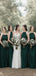 Elegant Green A-Line Halter Sleeveless Dresses for Maid of Honor, Bridesmaid Dresses, CP362