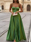 Gorgeous Green A-Line Sweetheart Spaghetti Straps Long Party Prom Gowns,Wedding Guest Dresses,FM32