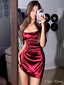 Sexy Dark Red Spaghetti Straps Sleeveless Popular Short Homecoming Prom Dress, CPH198