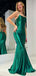 Sexy Green Mermaid Spaghetti Straps Sleeveless Lace Up Maxi Long Party Prom Dresses, Evening Gowns, FM312