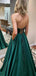 Sexy Green Strapless Sleeveless Lace Up Maxi Long Party Prom Dresses, Evening Gowns, FM316