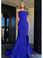 Elegant Purple Strapless Sleeveless Side Slit Maxi Long Party Prom Dresses, Evening Gowns, FM324