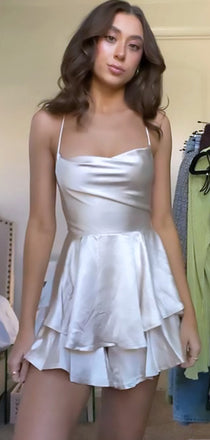 Sexy Spaghetti Straps Sleeveless Popular Short Homecoming Prom Dress, CPH200