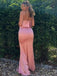 Sexy Pink Mermaid Strapless Popular Maxi Long Evening Gowns, Formal, Birthday Party, FM451