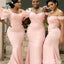 Cute Pink Mermaid Sweetheart Sleeveless Dresses for Maid of Honor, Bridesmaid Dresses, CP373