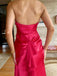 Gorgeous Red Sheath V-neck Open-back Floor-Length Dresses,Evening Gowns, Formal Evening Gowns, FM379