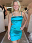 Sexy Spaghetti Straps Square Sleeveless Popular Short Homecoming Prom Dress, CPH169