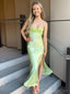 Cute Spaghetti Strap Mermaid Sleeveless Popular Maxi Long Party Prom Dresses, FM632