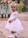 Lovely White Ball Gown Scoop Sleeveless Lace Cheap Flower Girl Dresses, Princess Dresses CPF93