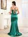 Sexy Green Mermaid Sweetheart Halter Pleats Lace Up Maxi Long Party Prom Dresses,Evening Dresses,FM41