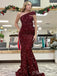 Sexy Red&nbsp;Mermaid One-Shoulder Popular Maxi&nbsp;Long Evening Gowns, Formal, Birthday Party, FM469