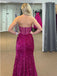 Sexy Purple Mermaid Sweetheart Popular Maxi Long Evening Gowns, Formal, Birthday Party, FM453