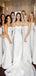 Elegant White Mermaid Strapless Sleeveless Dresses for Maid of Honor, Bridesmaid Dresses, CP366