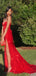 Sexy Red Mermaid Sweetheart Side Slit Criss-Cross Long Evening Gowns, Formal Evening Gowns, Birthday Party, FM401