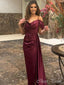 Charming Mermaid Cowl Off-shoulder Spaghetti Straps Long Evening Gowns, Formal Evening Gowns, Birthday Party, FM402