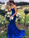 Charming Royal Blue Mermaid Sweetheart Sleeveless Maxi Long Party Prom Dresses, Evening Gowns, FM370