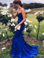 Charming Royal Blue Mermaid Sweetheart Sleeveless Maxi Long Party Prom Dresses, Evening Gowns, FM370